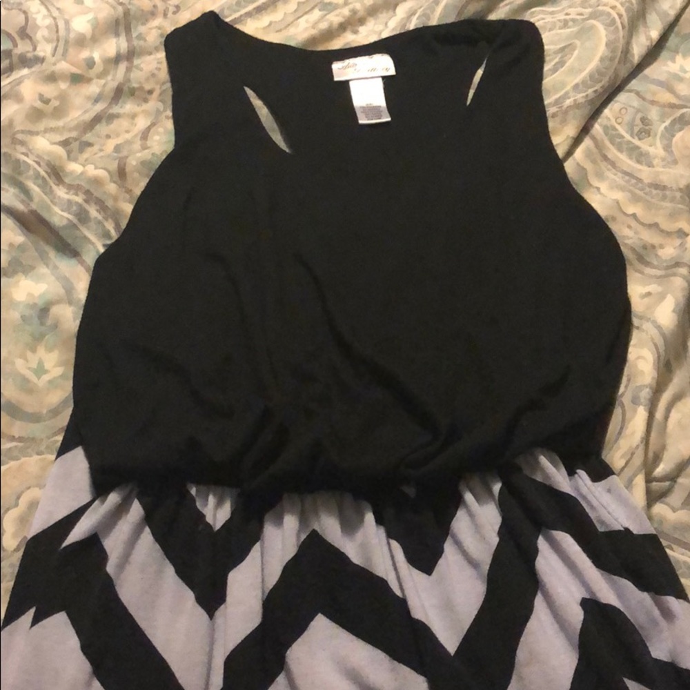 Black and white maxi dress